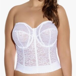 Goddess 48DD strapless white lace bustier bra. Worn one time very supportive